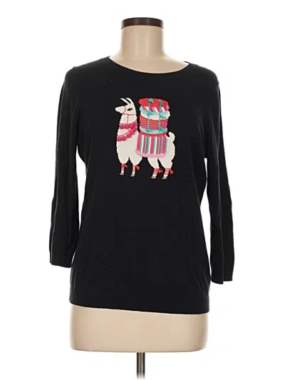 Pre-owned Talbots Pullover Sweater In Black