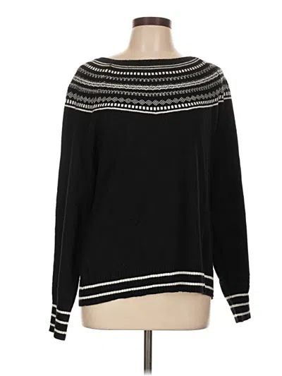 Pre-owned Talbots Pullover Sweater In Black