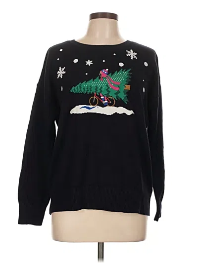 Pre-owned Talbots Pullover Sweater In Black