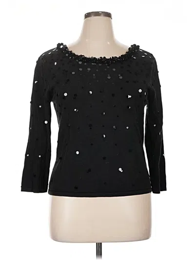 Pre-owned Talbots Pullover Sweater In Black