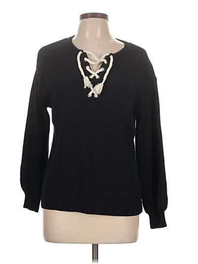 Pre-owned Talbots Pullover Sweater In Black