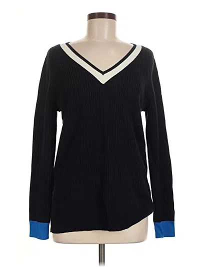 Pre-owned Talbots Pullover Sweater In Black