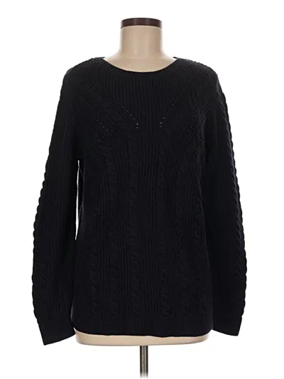 Pre-owned Talbots Pullover Sweater In Black