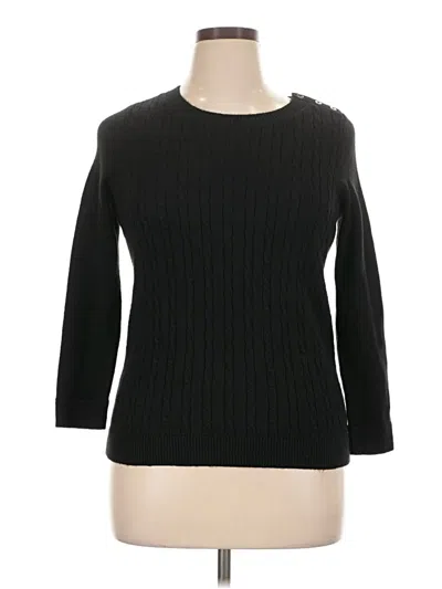 Pre-owned Talbots Pullover Sweater In Black