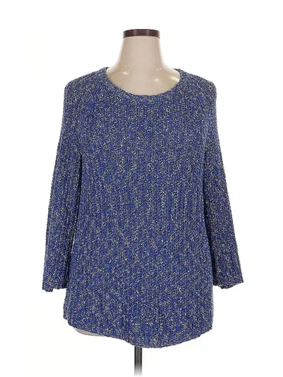 Pre-owned Talbots Pullover Sweater In Blue