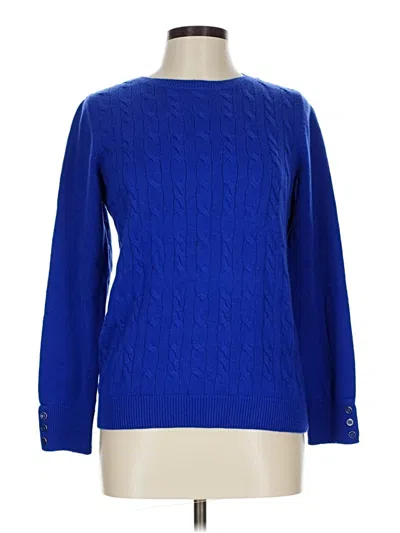 Pre-owned Talbots Pullover Sweater In Blue