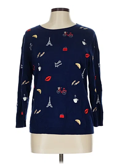 Pre-owned Talbots Pullover Sweater In Blue