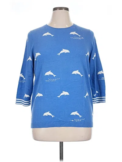 Pre-owned Talbots Pullover Sweater In Blue