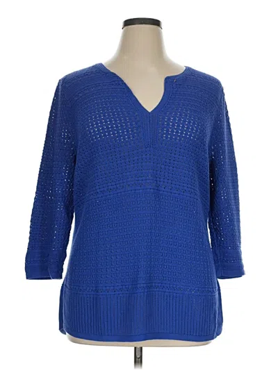 Pre-owned Talbots Pullover Sweater In Blue