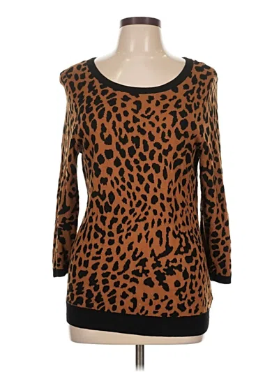 Pre-owned Talbots Pullover Sweater In Brown