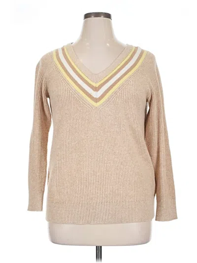 Pre-owned Talbots Pullover Sweater In Brown