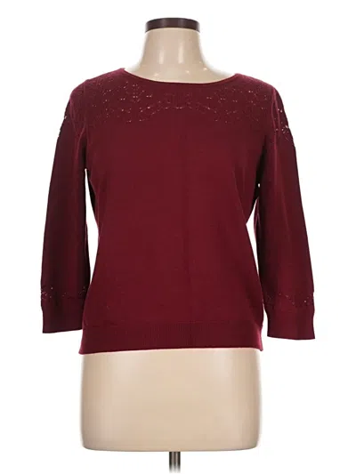 Pre-owned Talbots Pullover Sweater In Burgundy