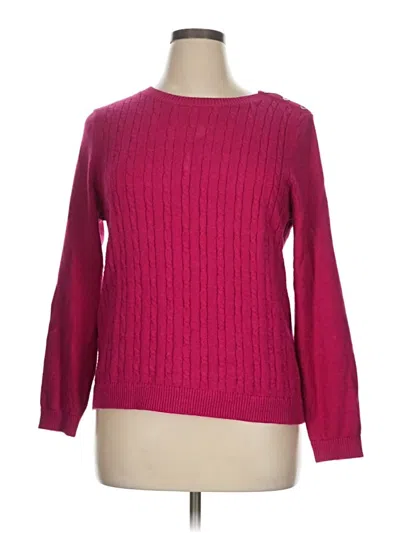 Pre-owned Talbots Pullover Sweater In Burgundy