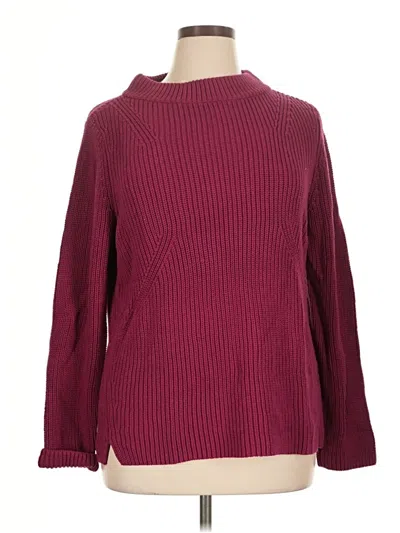 Pre-owned Talbots Pullover Sweater In Burgundy