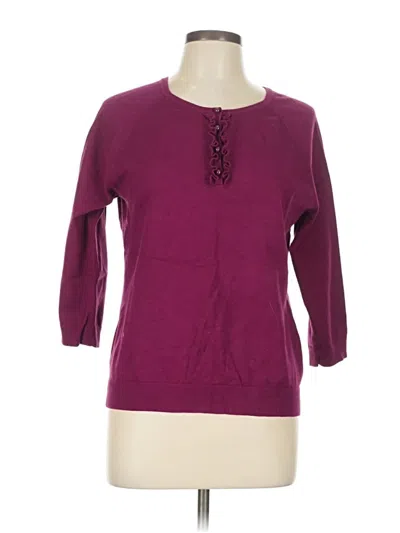 Pre-owned Talbots Pullover Sweater In Burgundy