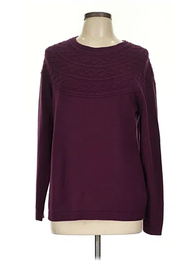 Pre-owned Talbots Pullover Sweater In Burgundy