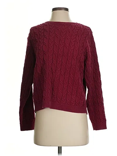 Pre-owned Talbots Pullover Sweater In Burgundy