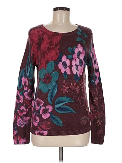 Pre-owned Talbots Pullover Sweater In Burgundy