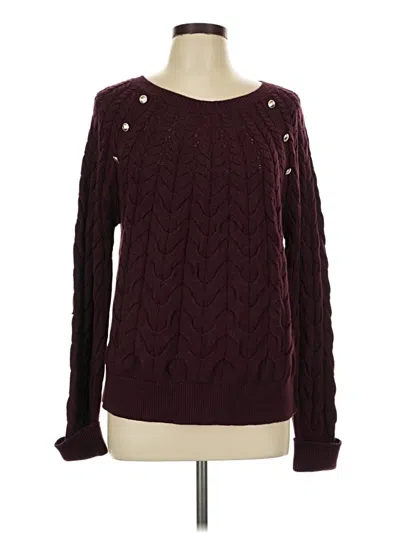 Pre-owned Talbots Pullover Sweater In Burgundy