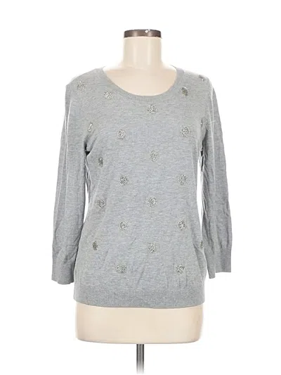 Pre-owned Talbots Pullover Sweater In Gray