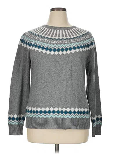 Pre-owned Talbots Pullover Sweater In Gray