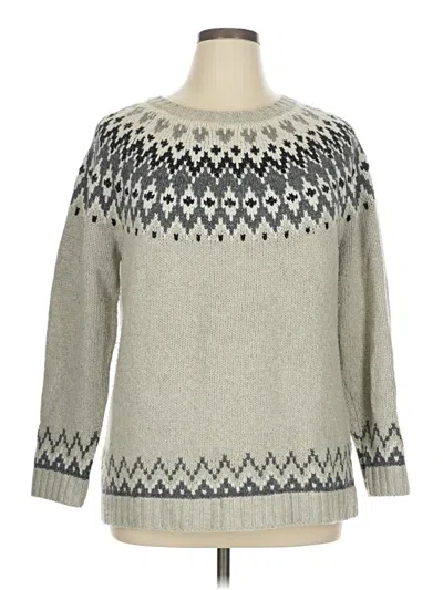 Pre-owned Talbots Pullover Sweater In Gray