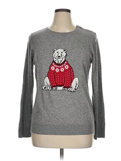 Pre-owned Talbots Pullover Sweater In Gray