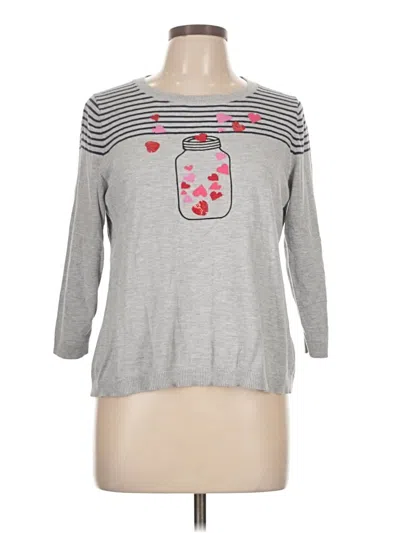 Pre-owned Talbots Pullover Sweater In Gray