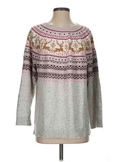 Pre-owned Talbots Pullover Sweater In Gray