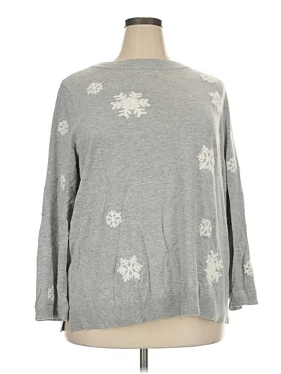 Pre-owned Talbots Pullover Sweater In Gray