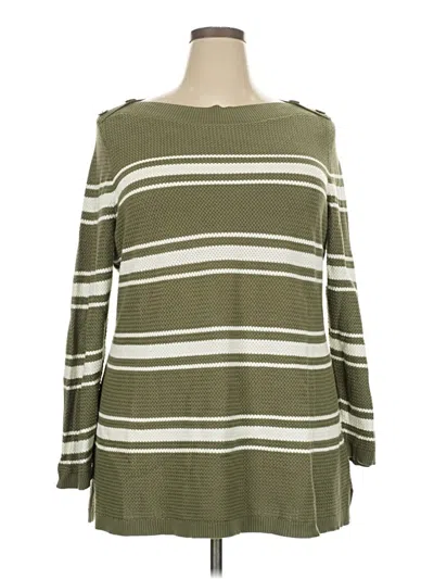 Pre-owned Talbots Pullover Sweater In Green