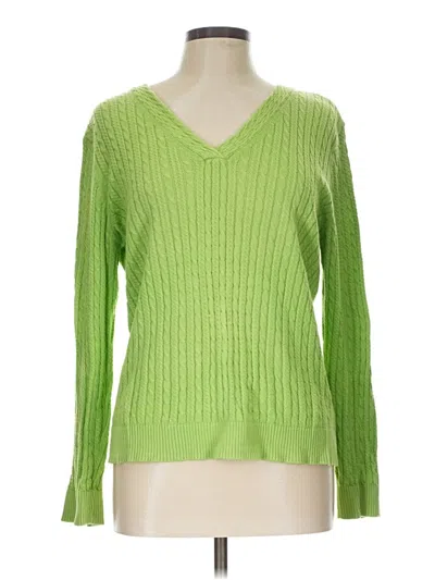 Pre-owned Talbots Pullover Sweater In Green