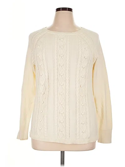 Pre-owned Talbots Pullover Sweater In Ivory