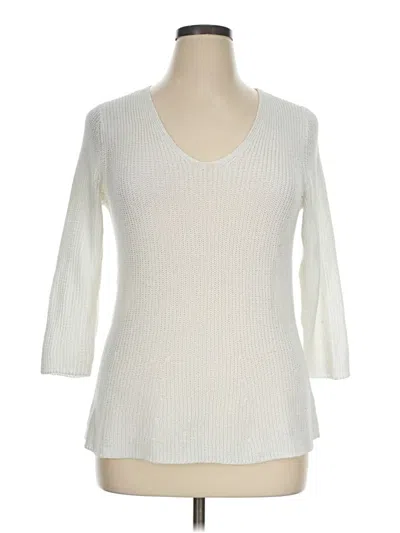 Pre-owned Talbots Pullover Sweater In Ivory