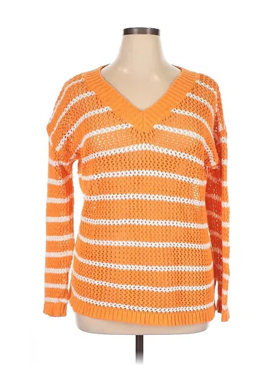 Pre-owned Talbots Pullover Sweater In Orange