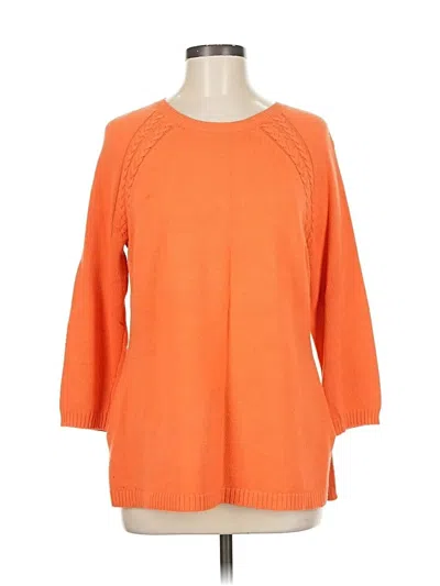 Pre-owned Talbots Pullover Sweater In Orange