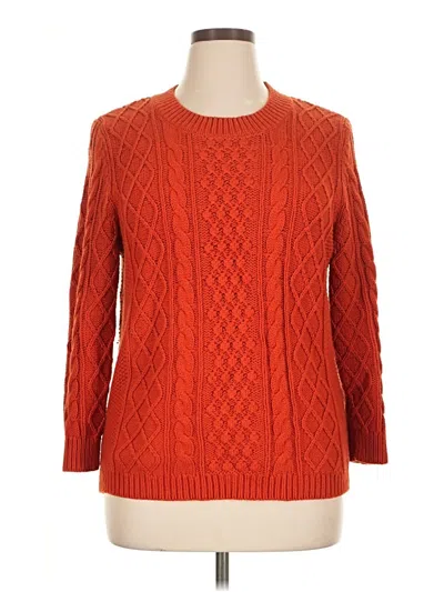 Pre-owned Talbots Pullover Sweater In Orange