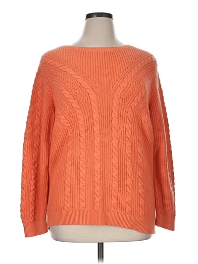 Pre-owned Talbots Pullover Sweater In Orange