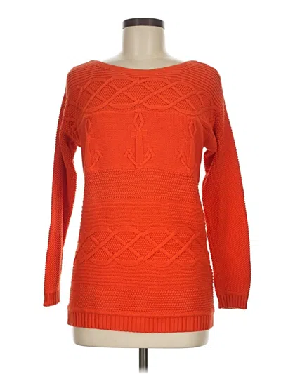 Pre-owned Talbots Pullover Sweater In Orange