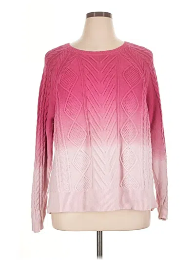 Pre-owned Talbots Pullover Sweater In Pink