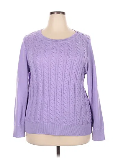Pre-owned Talbots Pullover Sweater In Purple