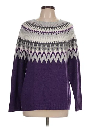 Pre-owned Talbots Pullover Sweater In Purple