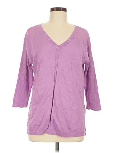 Pre-owned Talbots Pullover Sweater In Purple