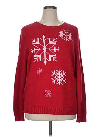 Pre-owned Talbots Pullover Sweater In Red