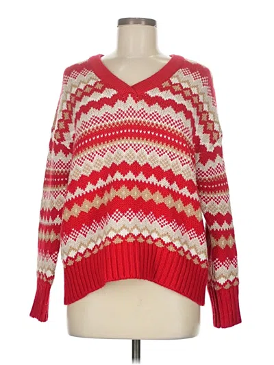 Pre-owned Talbots Pullover Sweater In Red