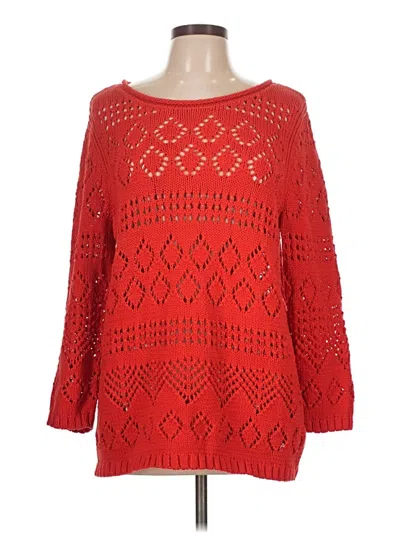 Pre-owned Talbots Pullover Sweater In Red