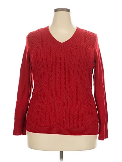 Pre-owned Talbots Pullover Sweater In Red