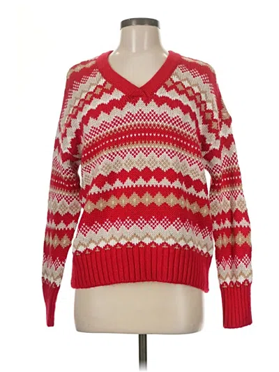 Pre-owned Talbots Pullover Sweater In Red
