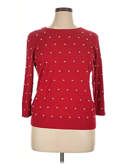 Pre-owned Talbots Pullover Sweater In Red