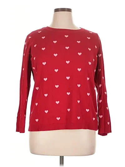 Pre-owned Talbots Pullover Sweater In Red